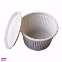 ظرف یکبار مصرف آملون مدل خورشت خوری درب دار گیاهی بسته 6 عددی