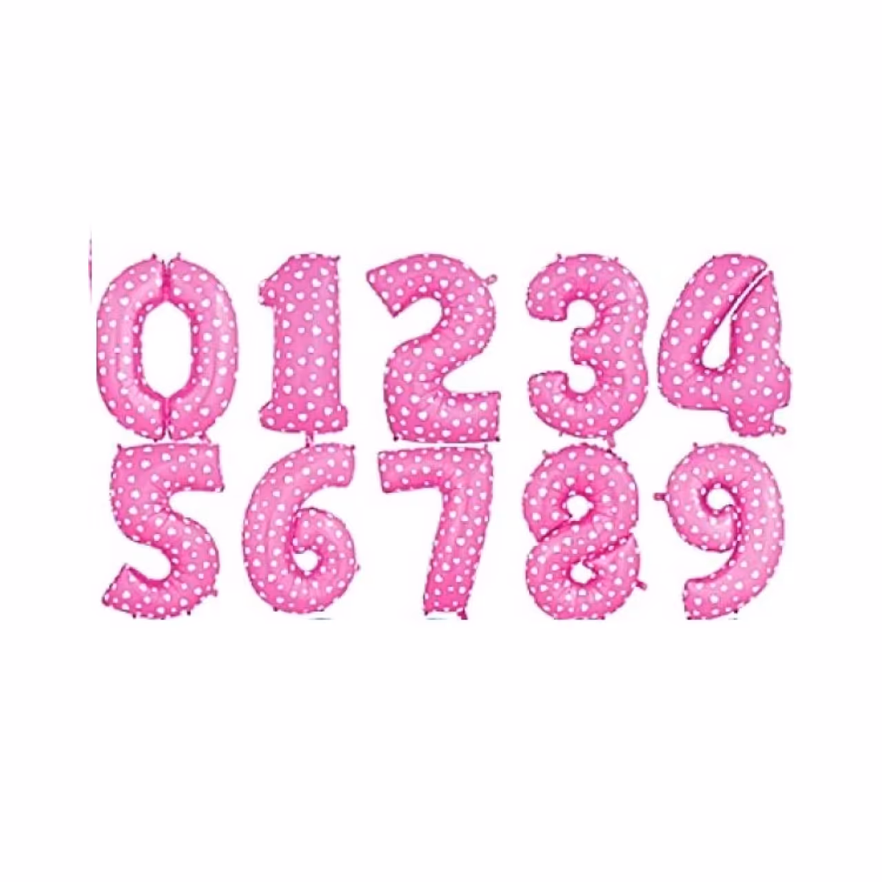 بادکنک فویلی عدد صورتی طرح دار (32 اینچی)