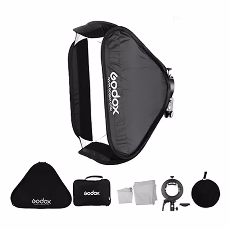 سافت باکس اسپیدلایت گودکس Godox S2 Speedlight Bracket With 60x60cm Softbox