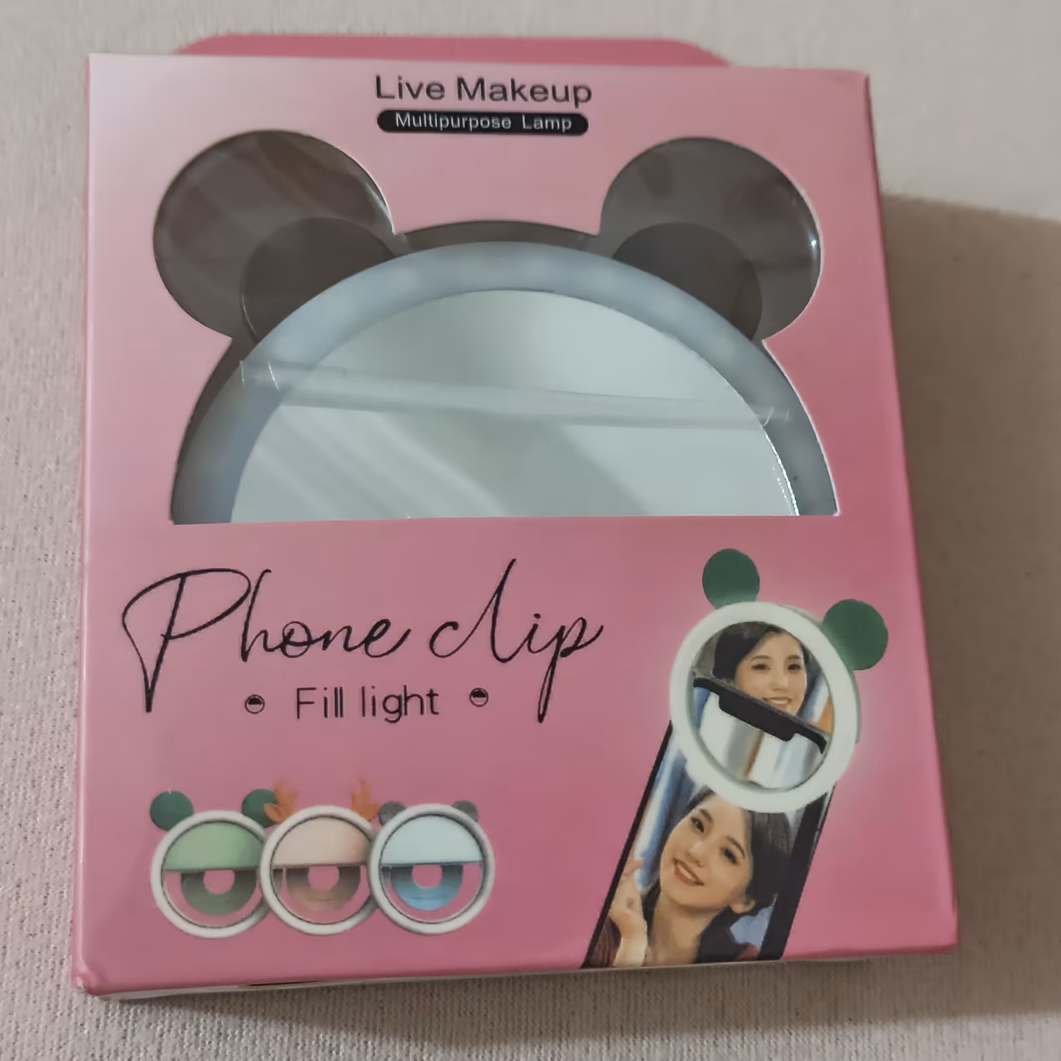 رینگ لایت سلفی خرسی رنگ قهوه ای همراه با سه حالت نوردهی  در اکسسوری و لوازم جانبی عطائی