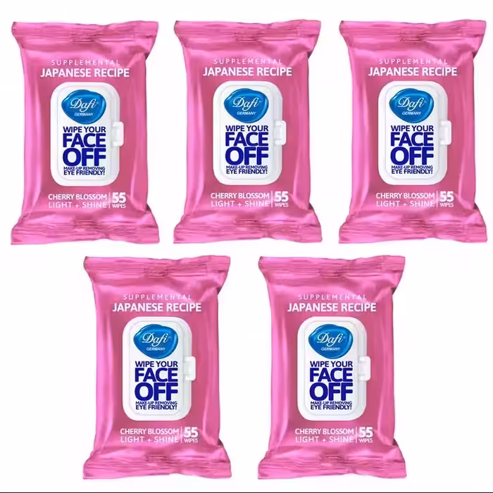 دستمال مرطوب دافی مدل CHERRY BLOSSOM مجموعه 5 عددی