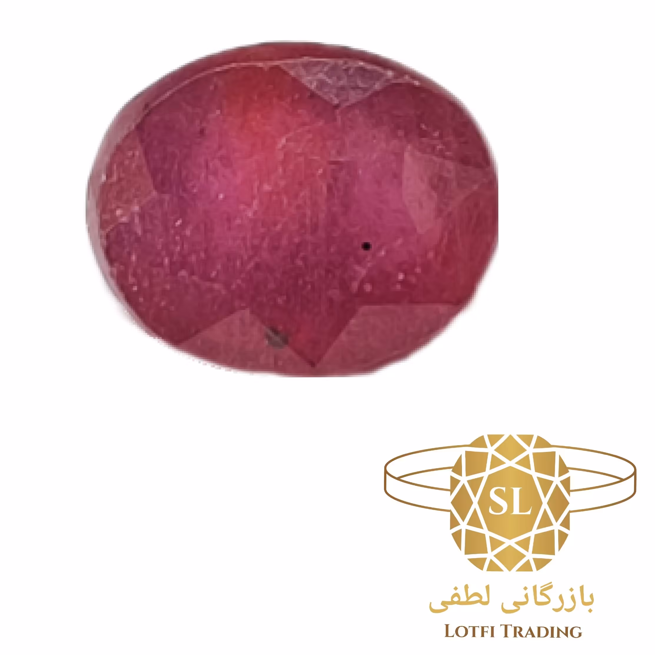 سنگ یاقوت سرخ آفریقایی همراه با شناسنامه کد 02 بازرگانی لطفی 