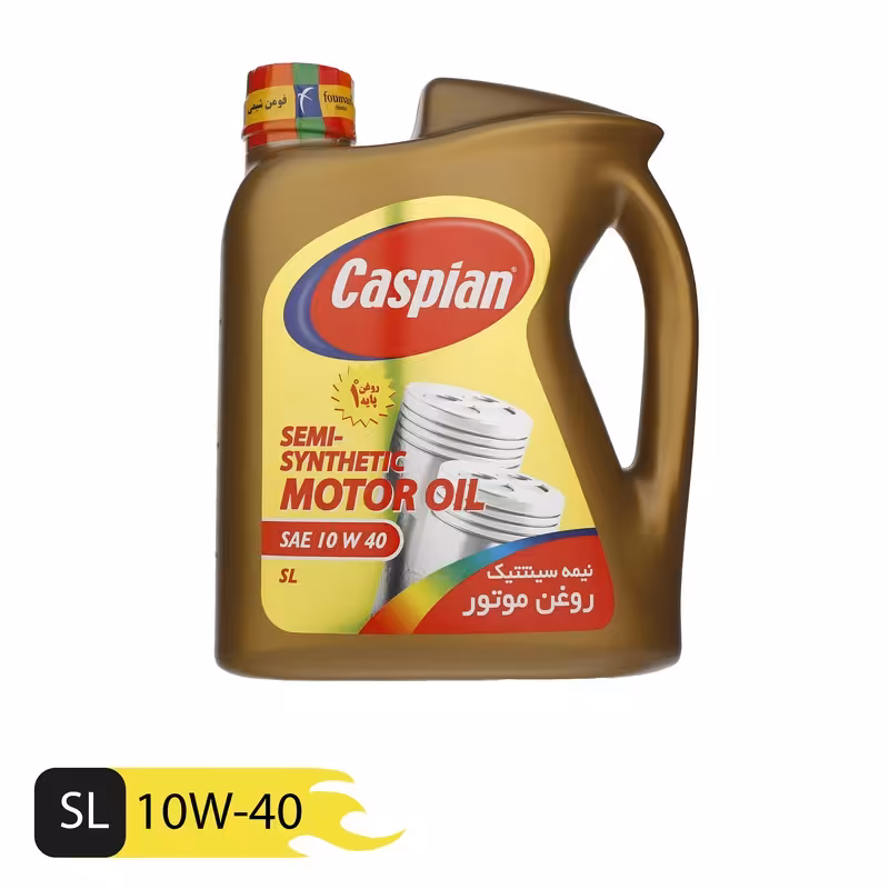 روغن موتور کاسپین طلایی 10W-40 با حجم 4 لیتر