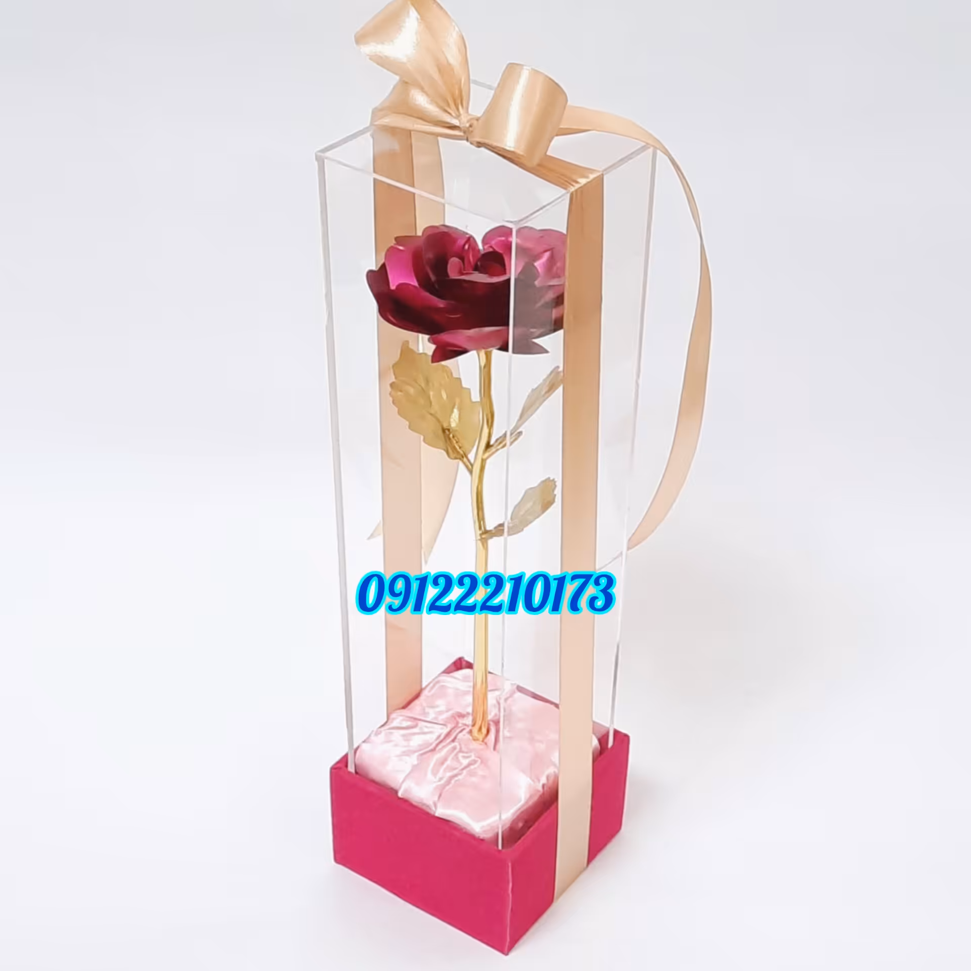 باکس رومیزی گل رز فلزی