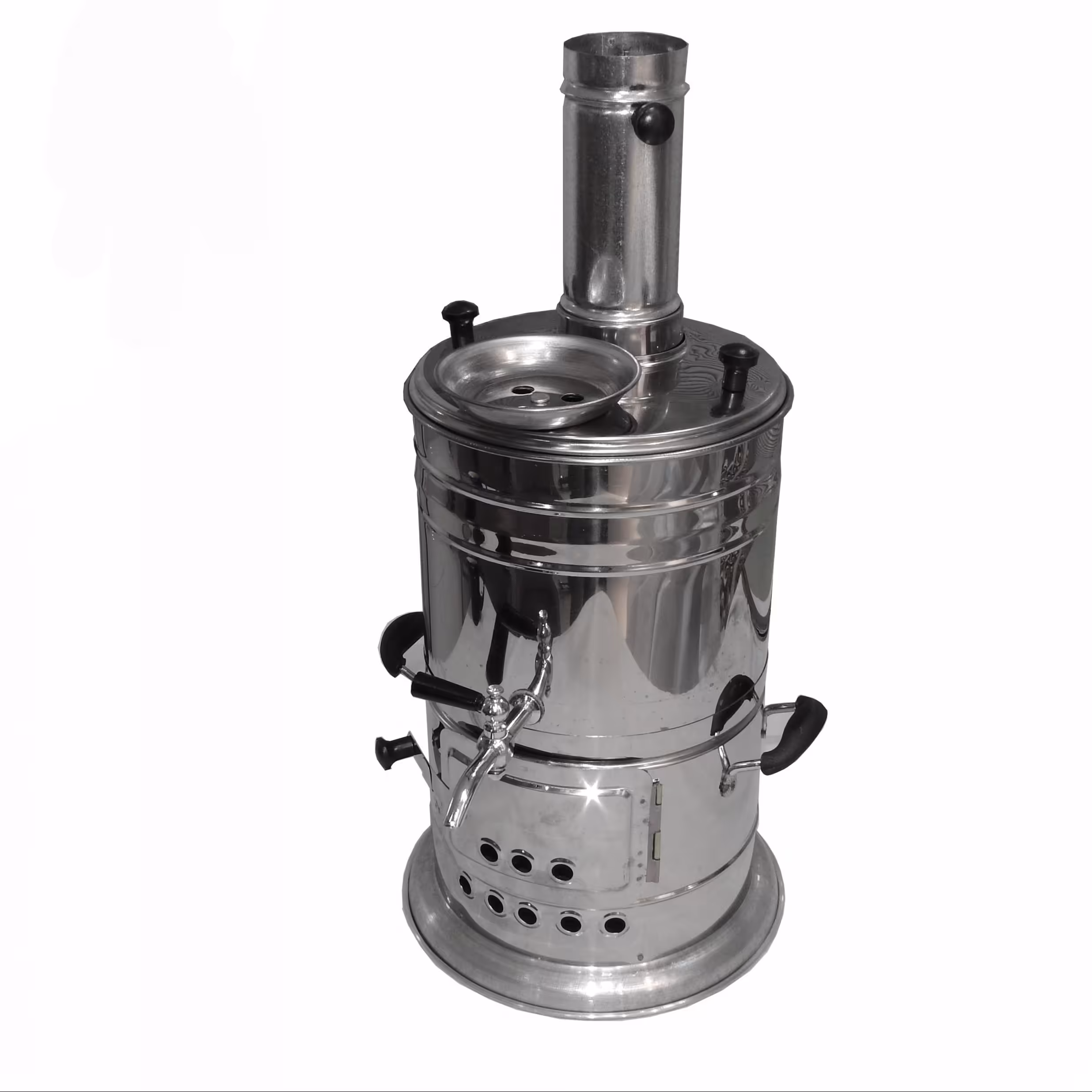 سماور استیل زغالی و هیزمی 5 لیتر ایرانی