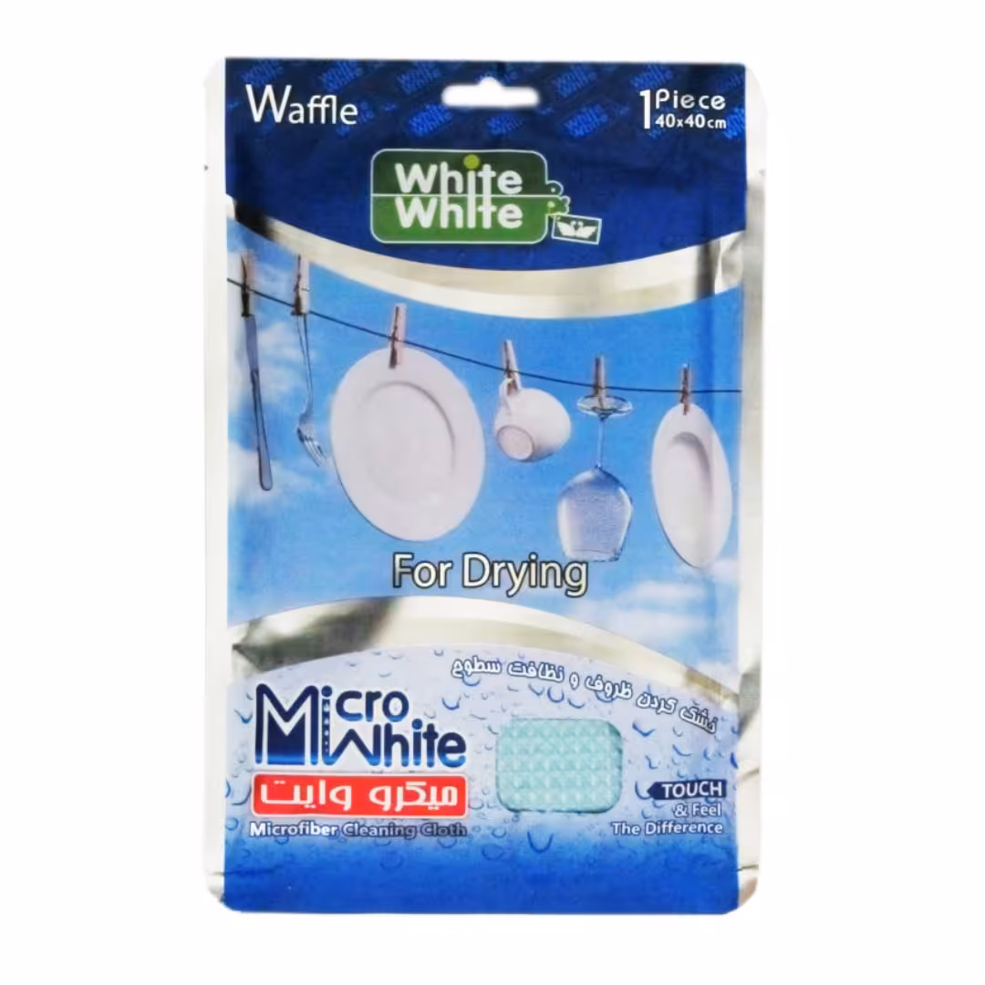 دستمال  نظافت و رطوبت گیر  میکرو فایبر وایت اند وایت مدل foy drying  در5رنگ متنوع جنس میکرو فایبر 