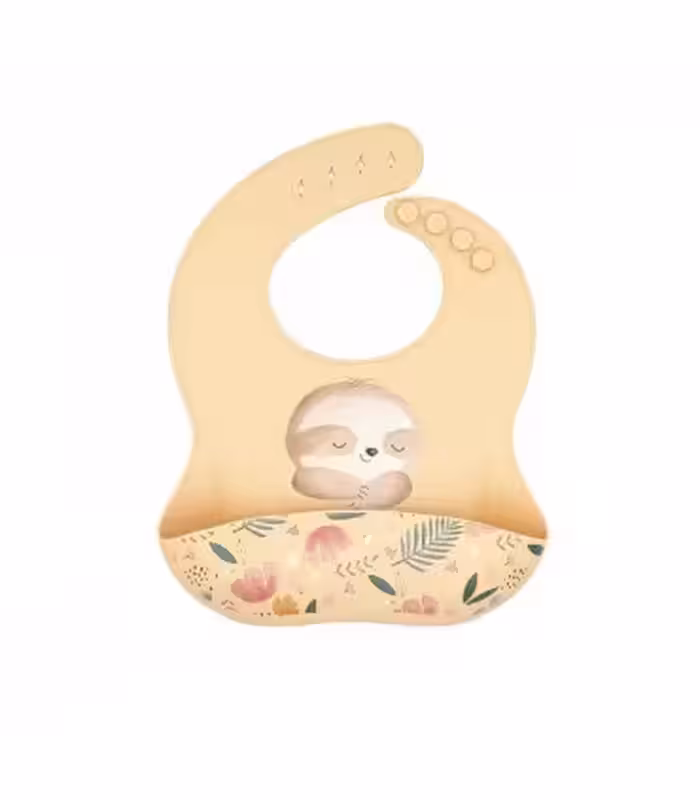 پیشبند کودک سیلیکونی ساسی طرح تنبل درختی