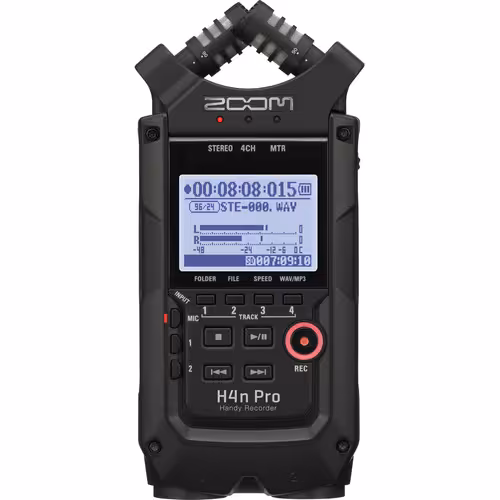 Zoom H4n Pro 4-Input / 4-Track Portable Handy Recorder with Onboard X/Y Mic Capsule (Black)