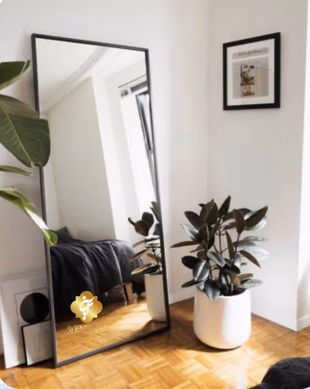 آینه قدی مدل نوستالژی | ابعاد 80 *‌ 180 | قاب فلزی - آینه اول