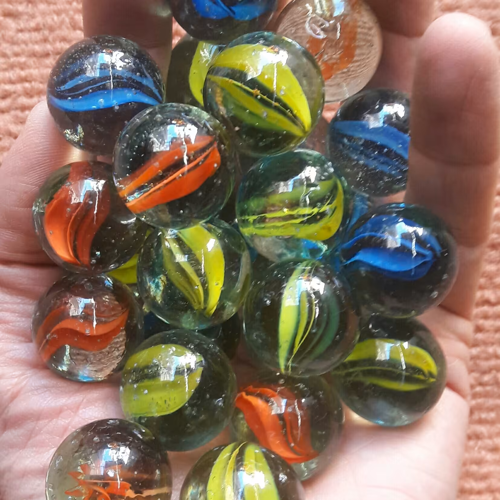 تیله بررگ 75 عددی قطر تیله 25 میلیمتری