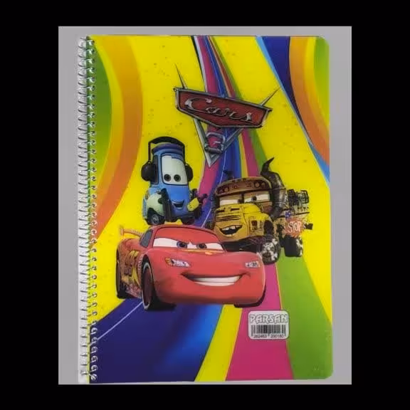 دفتر 80برک دو خط سیمی جلد گلاسه فانتزی بهار دانش تک