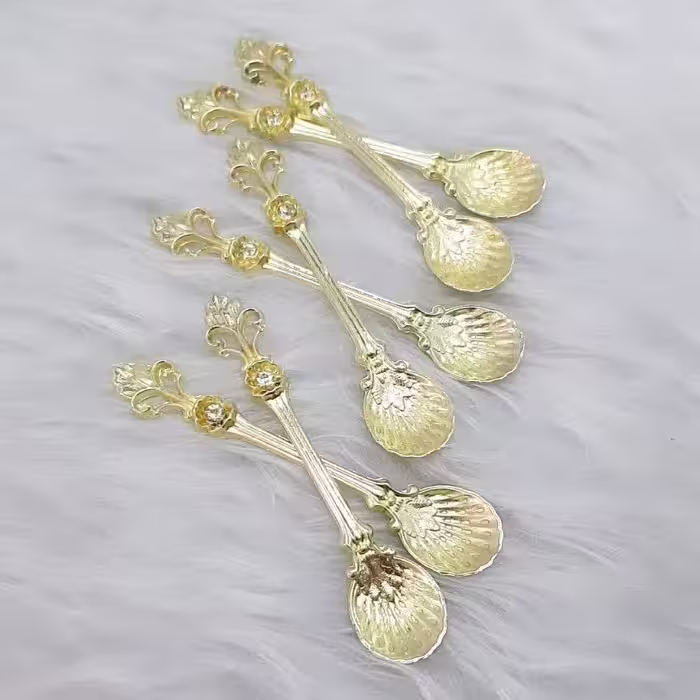 قاشق چای خوری 6عددی نگین دار