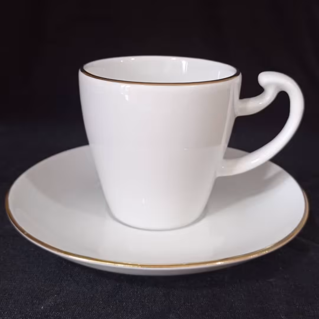 سرویس 12 پارچه چای خوری گرد خط طلا جنس چینی برند مقصود درجه 1 ساخت ایران