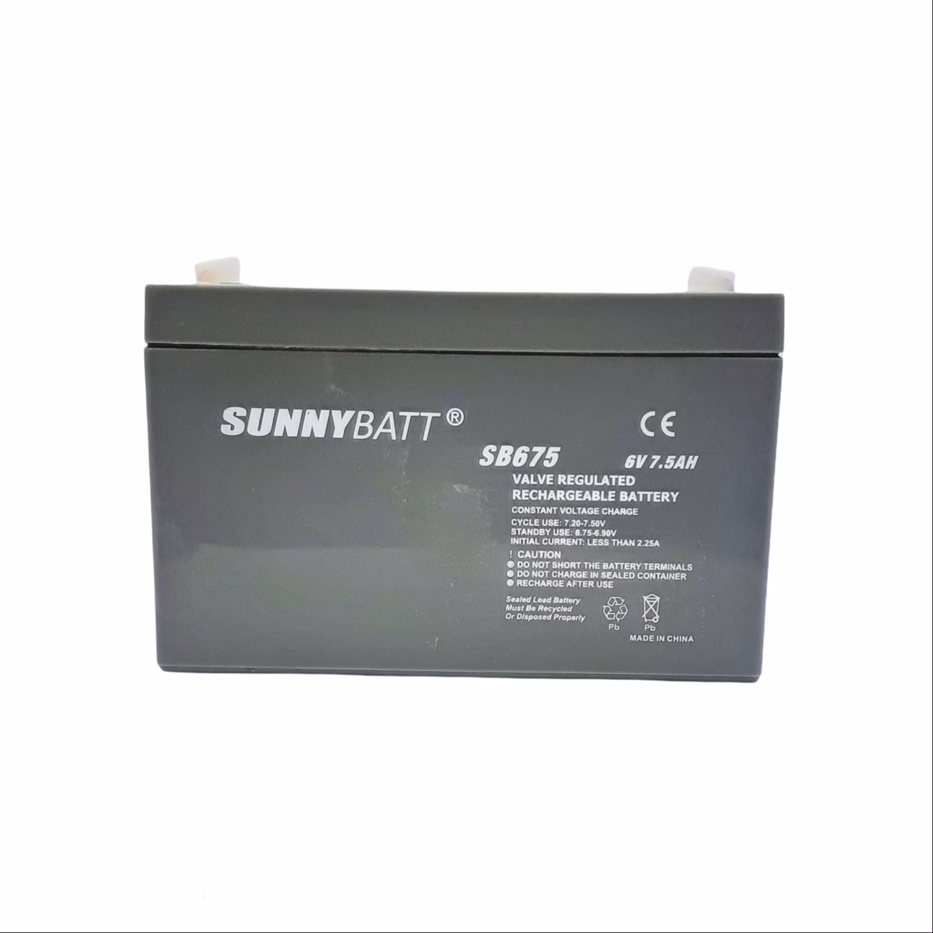 باتری یو پی اس 6 ولت 7.5 آمپر ساعت سانی بت مدل SB675