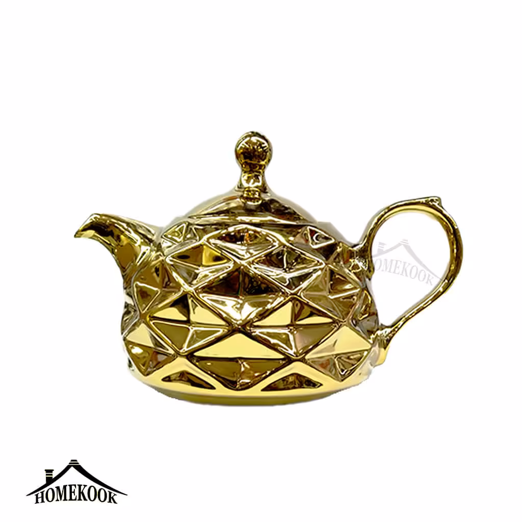 قوری چینی طلایی طرح آناناسی