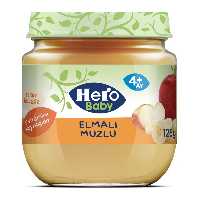پوره مخلوط موز و سیب هروبیبیHero Baby  گرم125