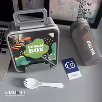 0155 ست لانچ باکس مربع و قمقمه