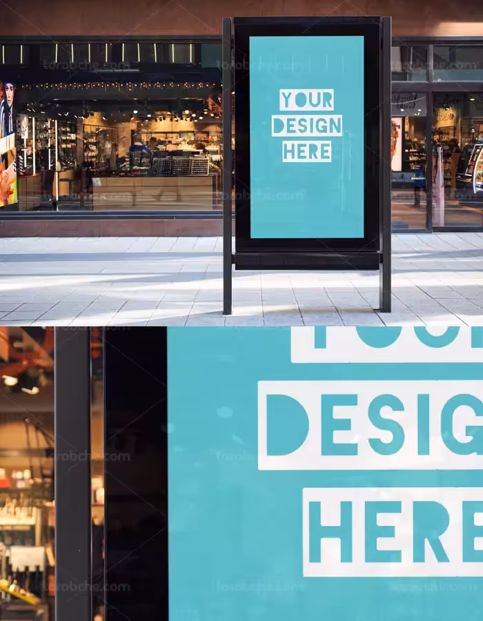 طرح لایه باز موکاپ بیلبورد تبلیغاتی شماره 09 - گرافیک با طعم تربچه