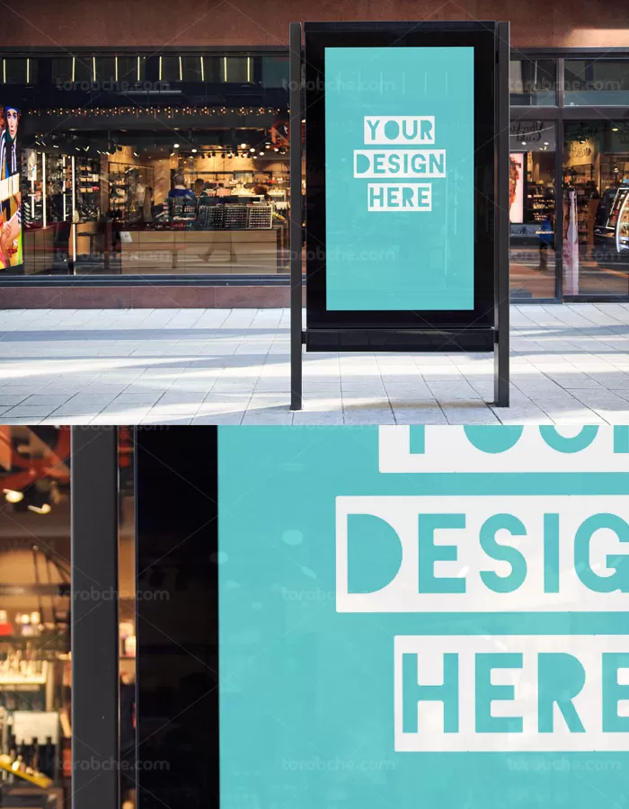 طرح لایه باز موکاپ بیلبورد تبلیغاتی شماره 09 - گرافیک با طعم تربچه