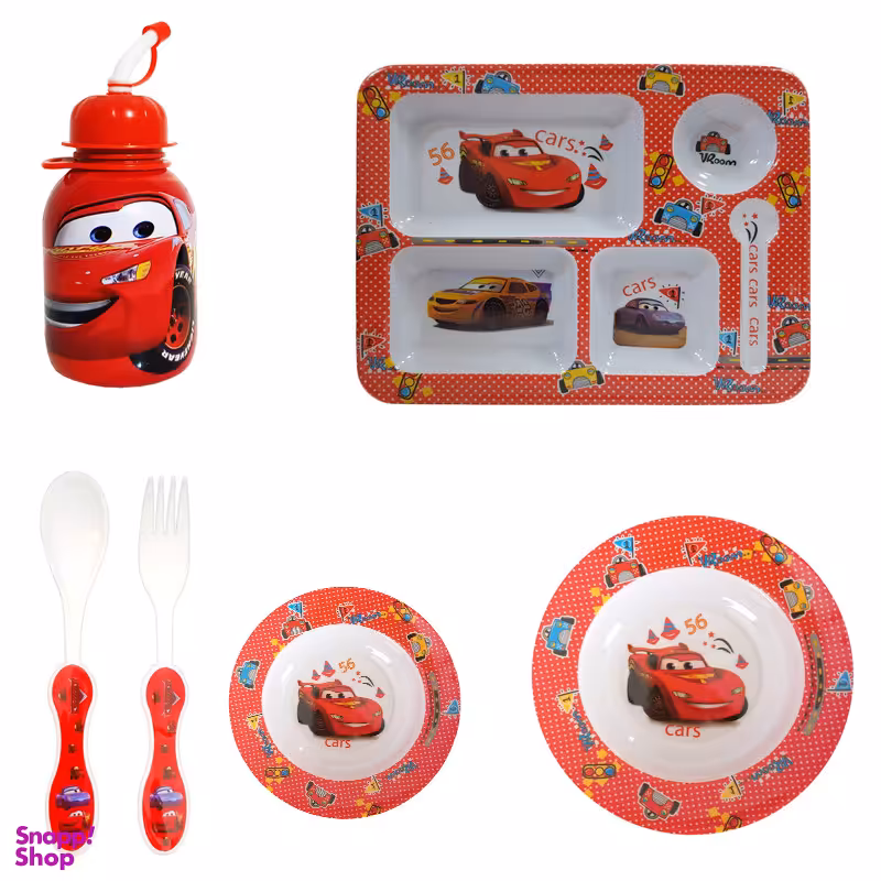 سرویس غذا خوری کودک طرح مک کویین کد Rbay06 مجموعه 6 عددی