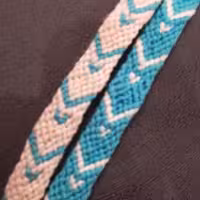 دستبند دوستی ست دونفره فیروزه ای و سفید بافتنی طرح قلب