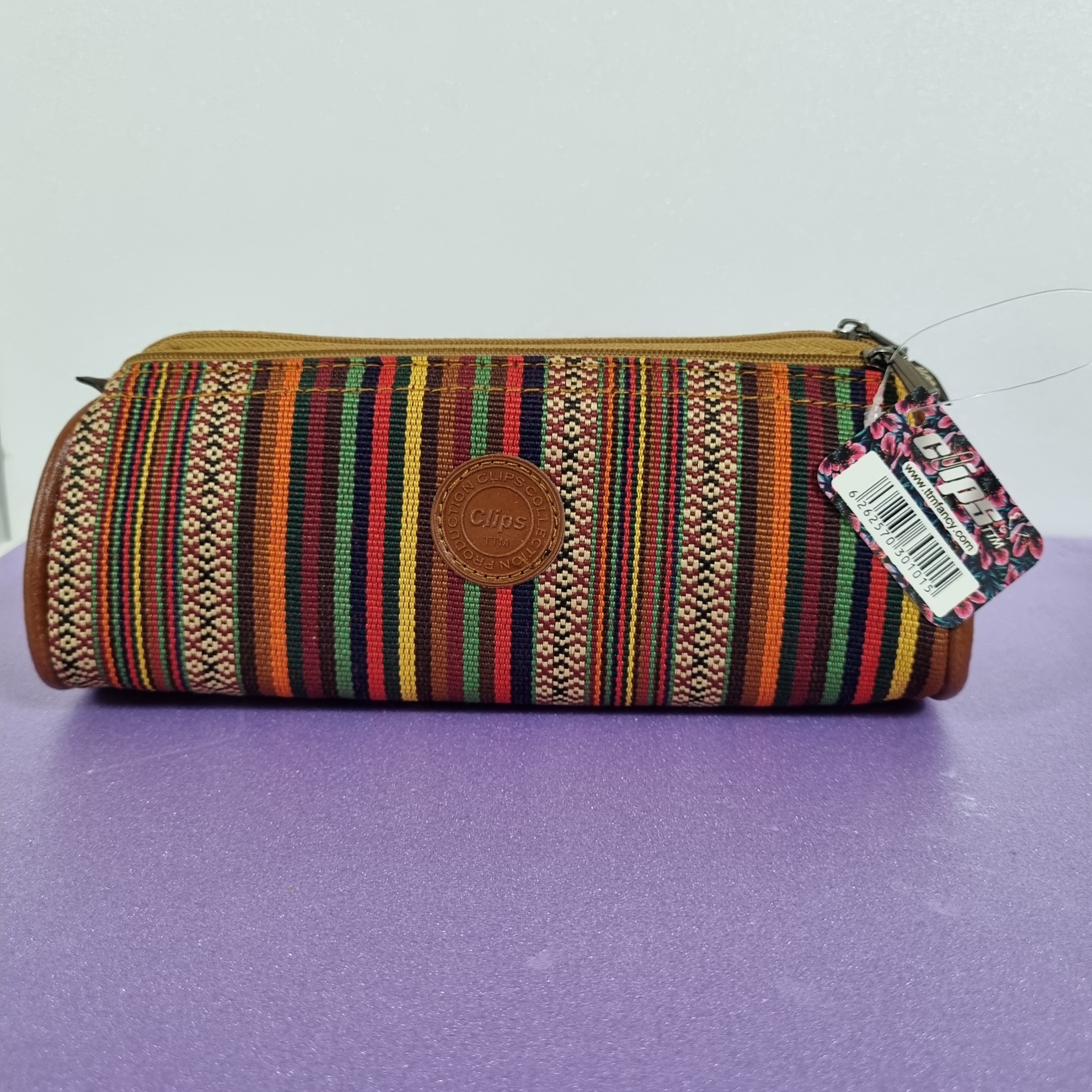 جامدادی 3 زیپ  کلیپس طرح جاجیم 