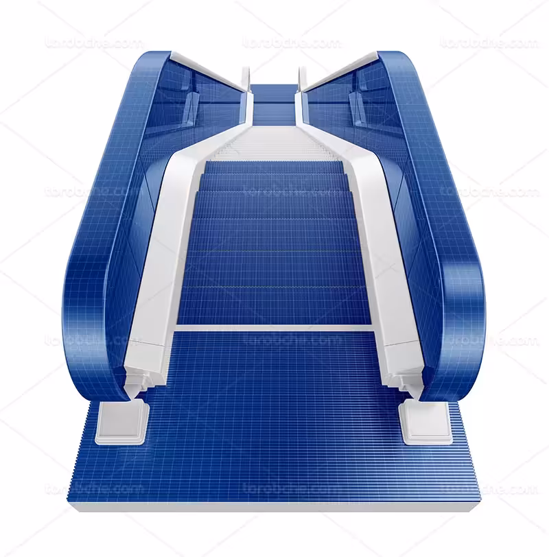 موکاپ پله برقی لایه باز | گرافیک با طعم تربچه