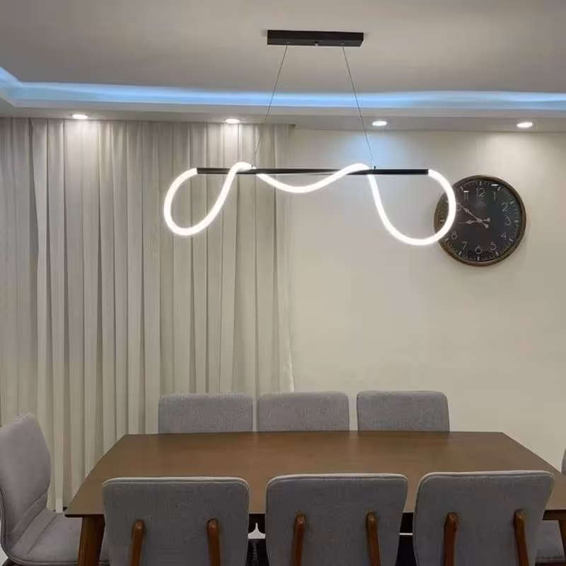 لوستر مدرن هوشمند vip سفارشی چهار حالته اپ موبایل با ریموت و دیمر طرح خطی 360 درجه 