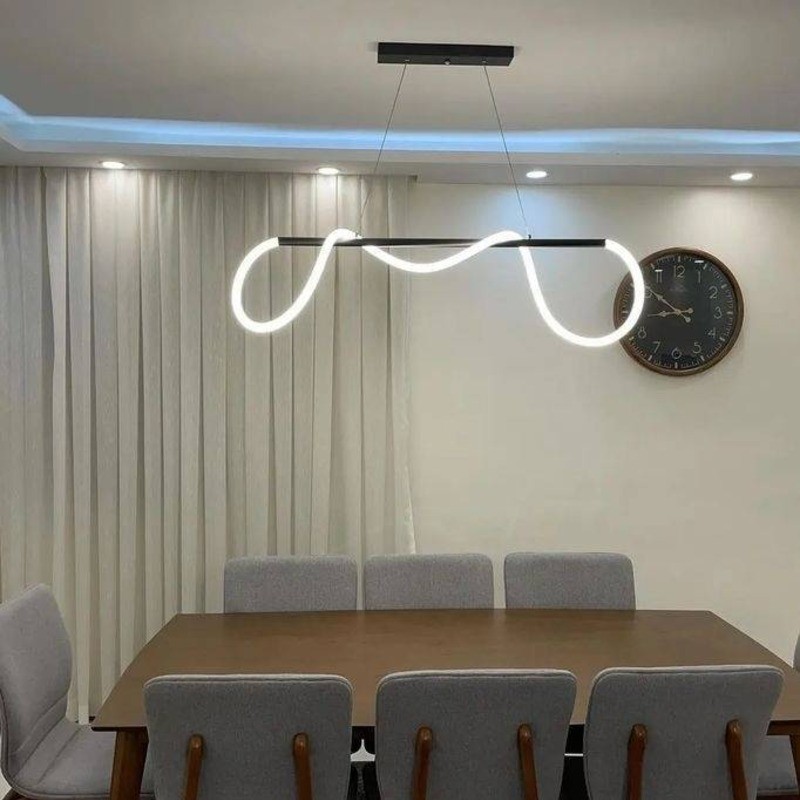 لوستر مدرن هوشمند vip سفارشی چهار حالته اپ موبایل با ریموت و دیمر طرح خطی 360 درجه