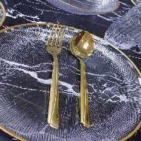قاشق و چنگال یونیک طلایی
