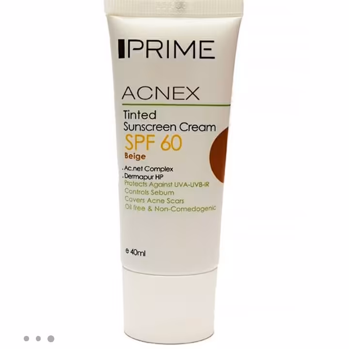 کرم ضد آفتاب پریم مدل Acnex Beige SPF60 حجم 40 میلی لیتر(پوست مختلط تا چرب،فاقد چربی)

