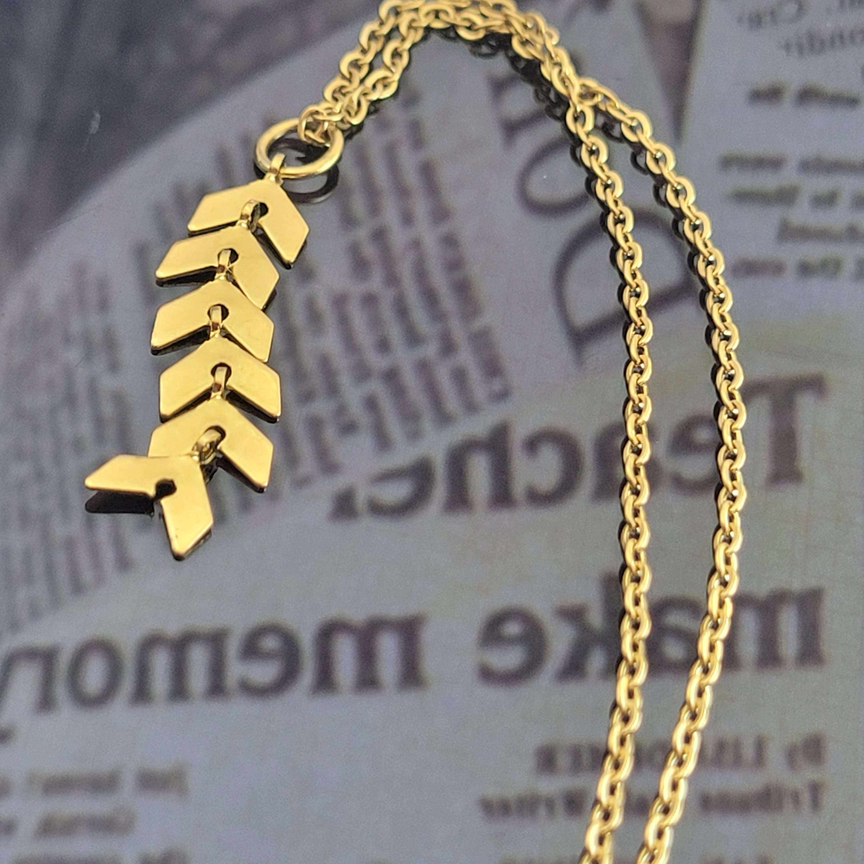 گردنبندرومانتویی  گندمی استیل ضد حسایت رنگ ثابت روکش طلا کد(247)