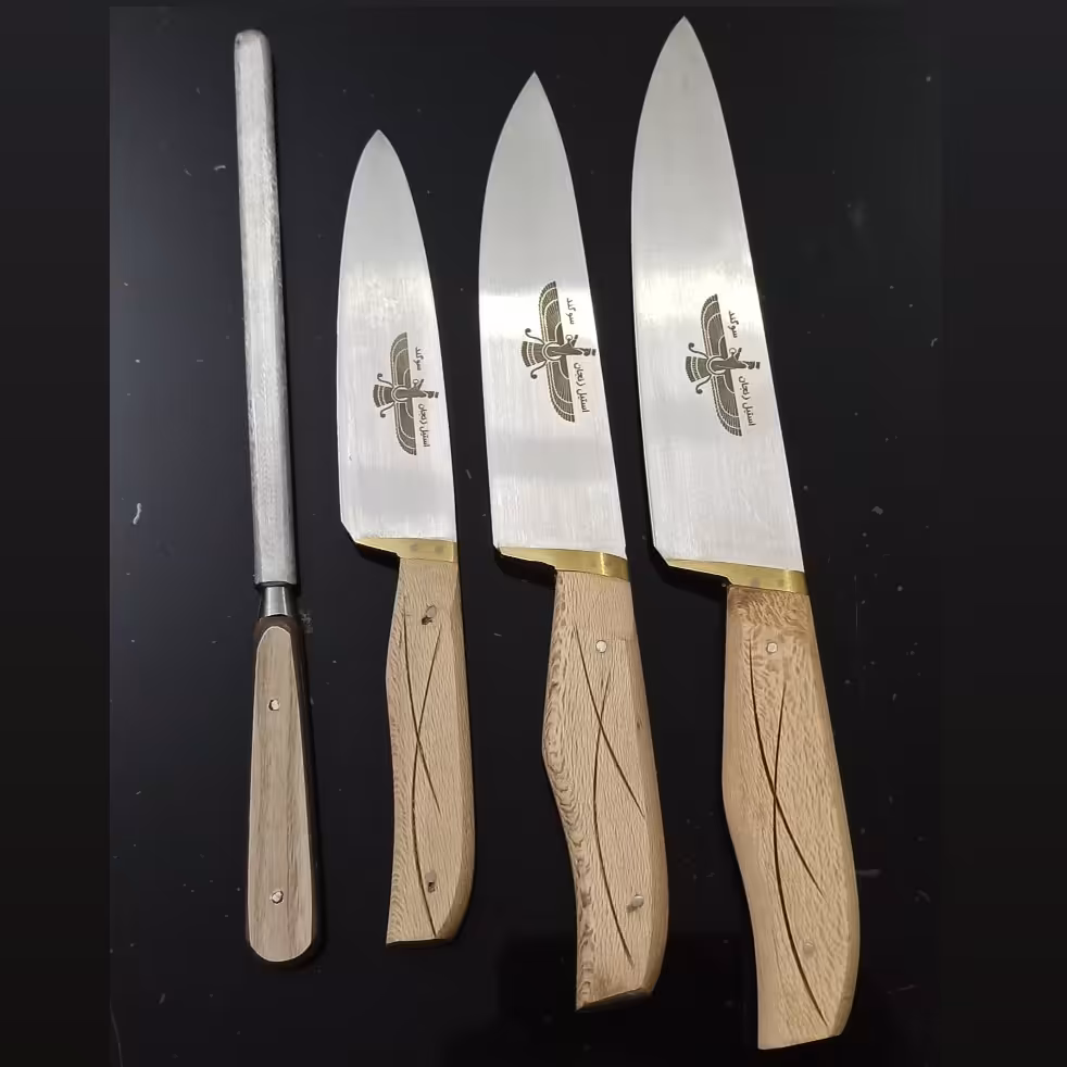 چاقو ست 3تایی همراه مصقل