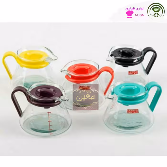 قوری زعفران پیرکس دسته رنگی