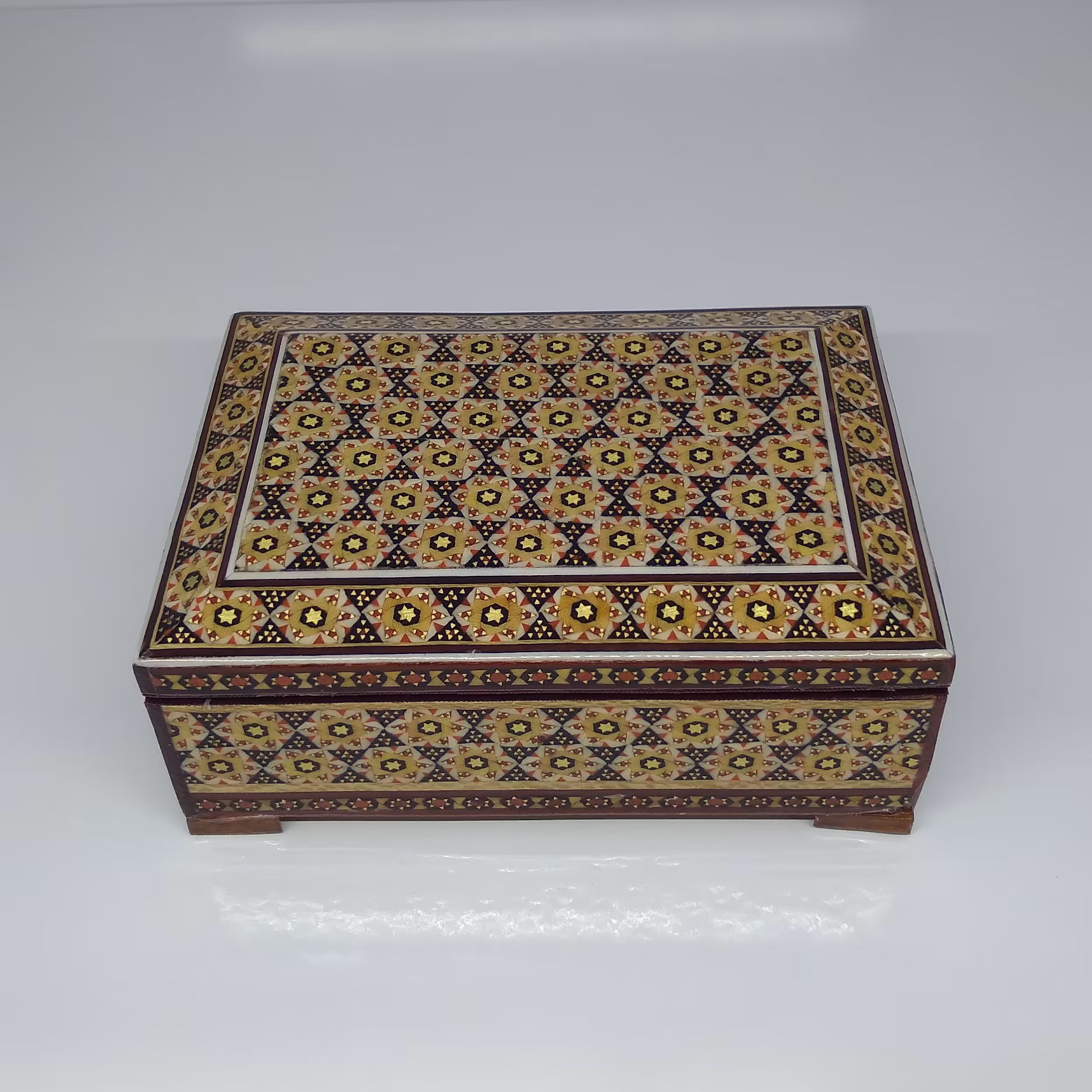 جعبه جای جواهرات خاتم کاری