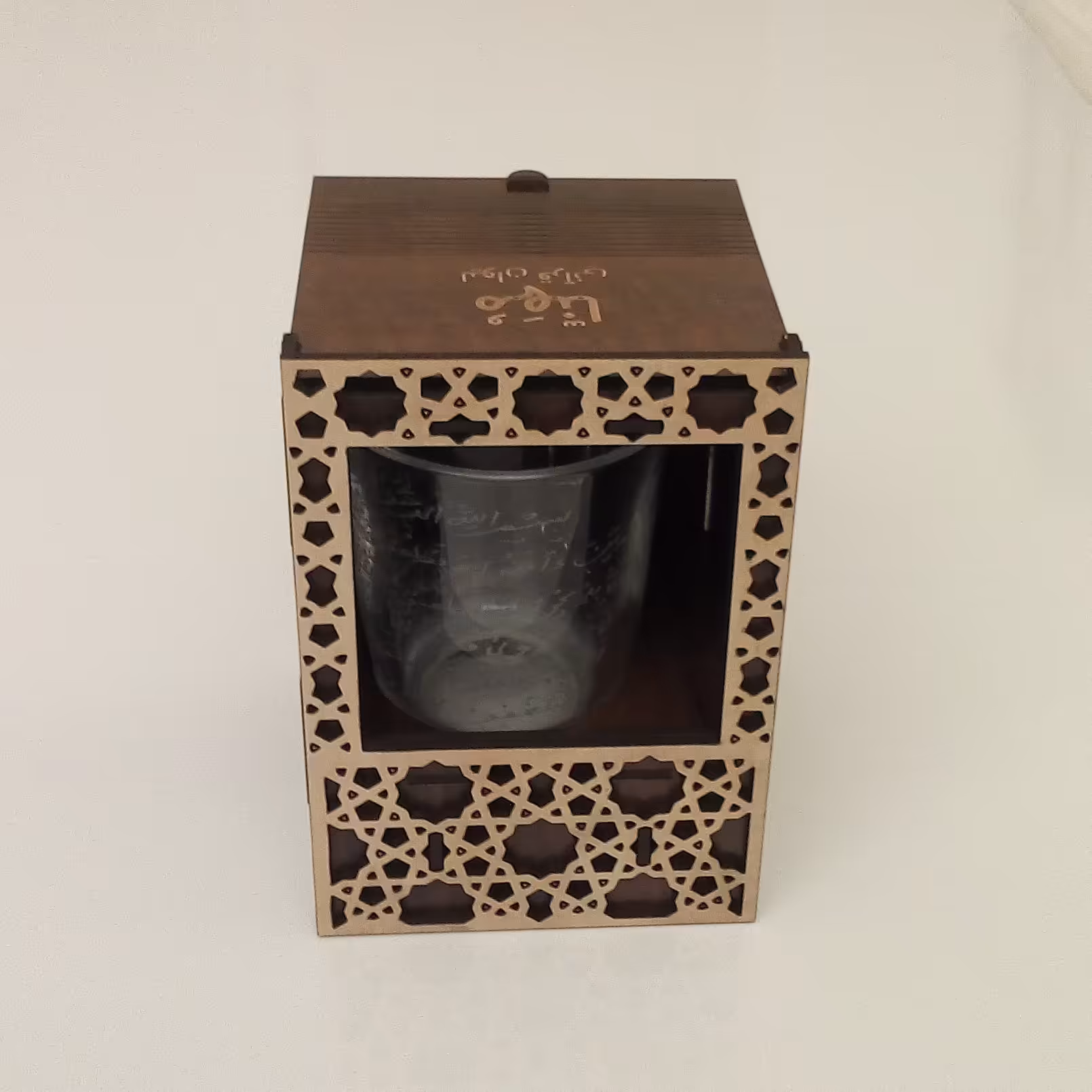 جعبه چوبی کادویی لیوان