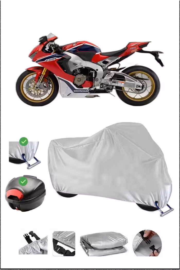 چادر موتورسیکلت خاکستری HONDA CBR1000RRSP قفل کیسه عقب موتور سیکلت ضد آب سازگار Breen