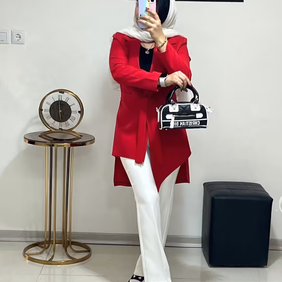 مانتو مازاراتی عیدانه بسیار شیک و جدید سال 1402 در رنگها ی مختلف 