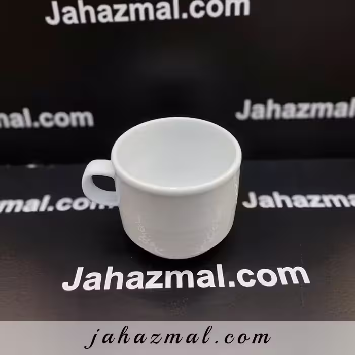 فنجان لاته 180 هتلی سفید چینی زرین