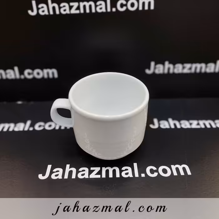 فنجان لاته 180 هتلی سفید چینی زرین