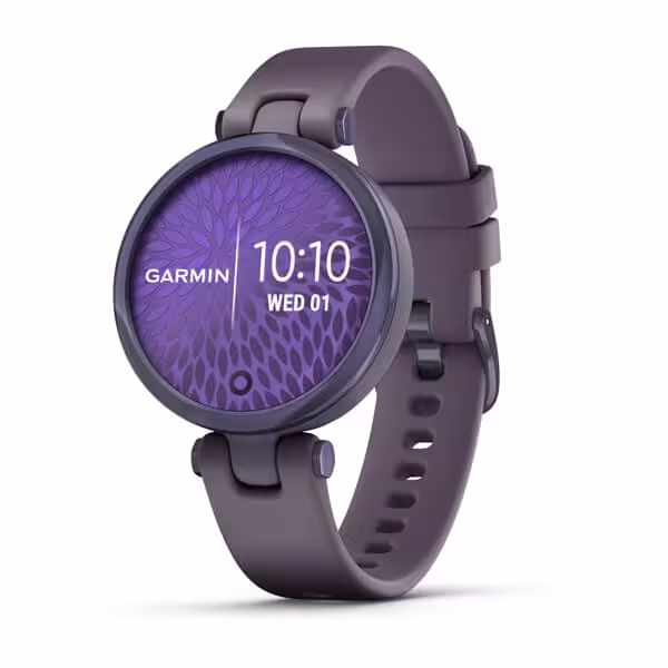 ساعت هوشمند گارمین مدل Lily Midnight Orchid Bezel with Deep Orchid Case با بند سیلیکونی