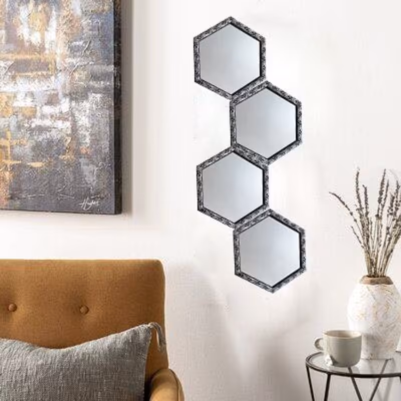 آینه شش ضلعی (4 تکه) 