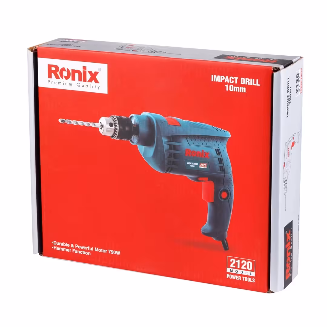 دریل 10 میلی متر چکشی 750 وات آچاری رونیکس مدل 2120