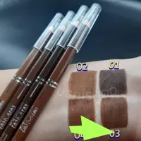 مداد ابرو پودری وو  VOV اورجینال شماره 03 رنگ قهوه ای تیره پیگمنت سبک و بادوام ضدآب 24 ساعته ساخت کره سایز  18cm