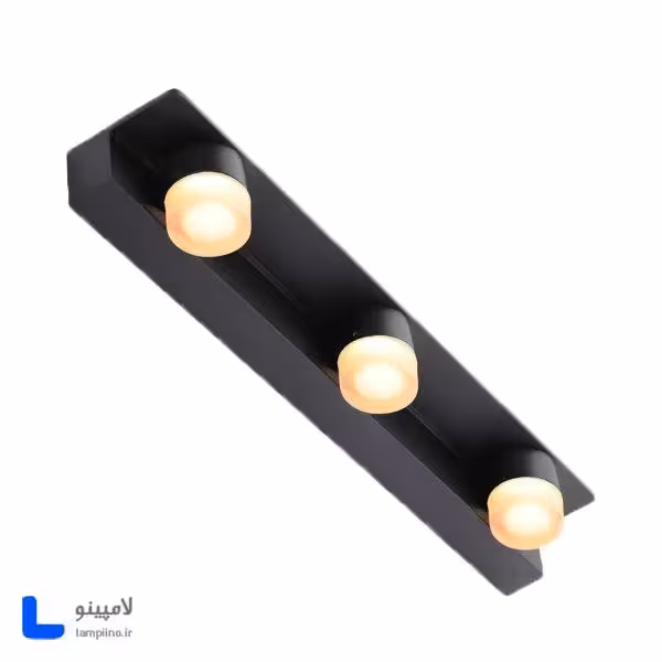 چراغ دیواری بالا آینه و بالا تابلو روشا مشکی 48 cm مدل A20-3