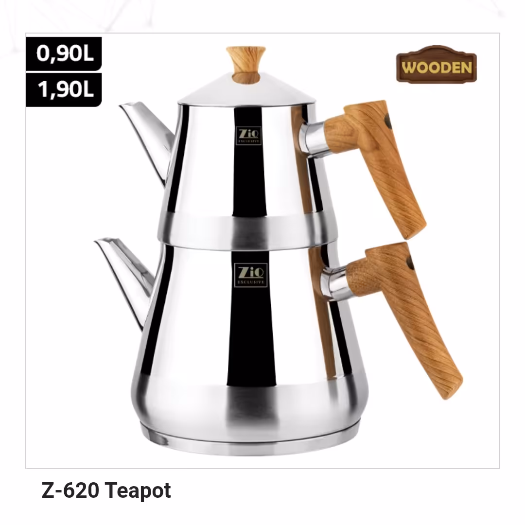 کتری و قوری زیو Zio ظرفیت 0.90 و 1.90 لیتر مدلZ-620(اصلی) (کد2) 

