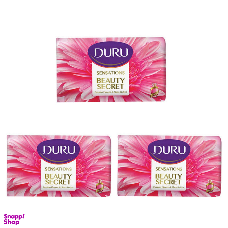 صابون شستشو دورو مدل Beauty secret تحت لیسانس وزن 125 گرم مجموعه 3 عددی