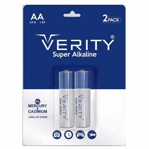 باتری قلمی وریتی مدل Super Alkaline بسته 2 عددی