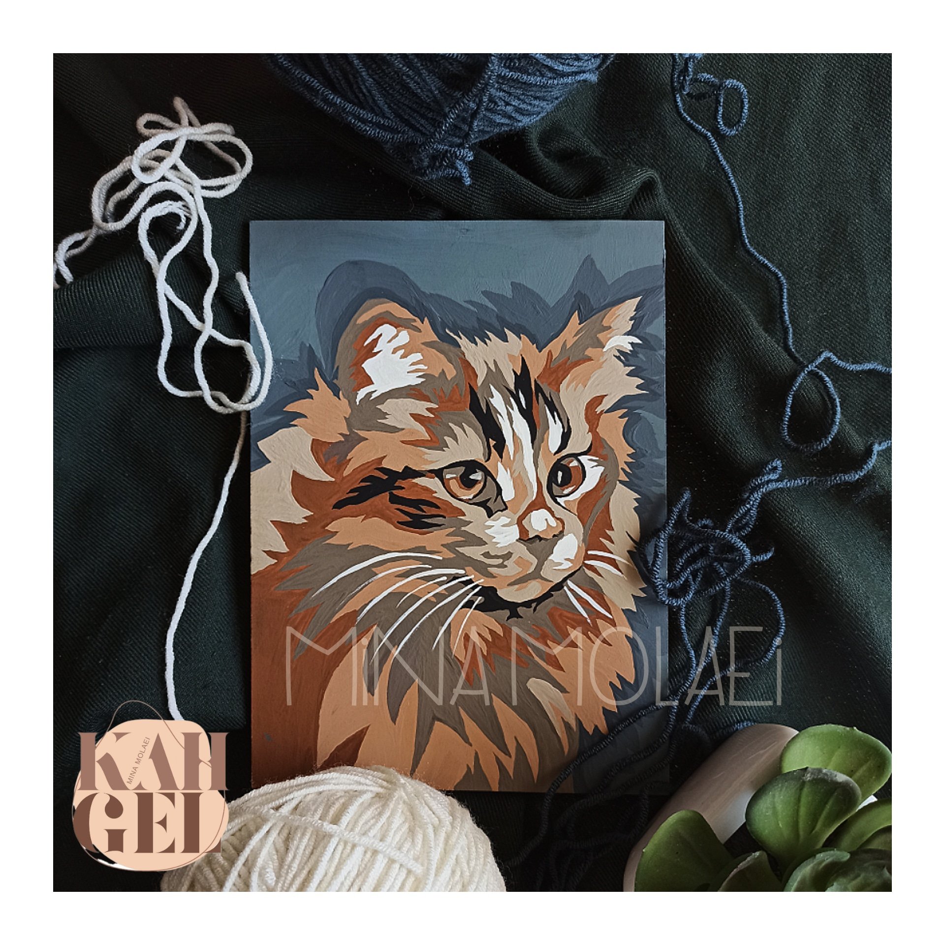 تابلو نقاشی  پرشین کت