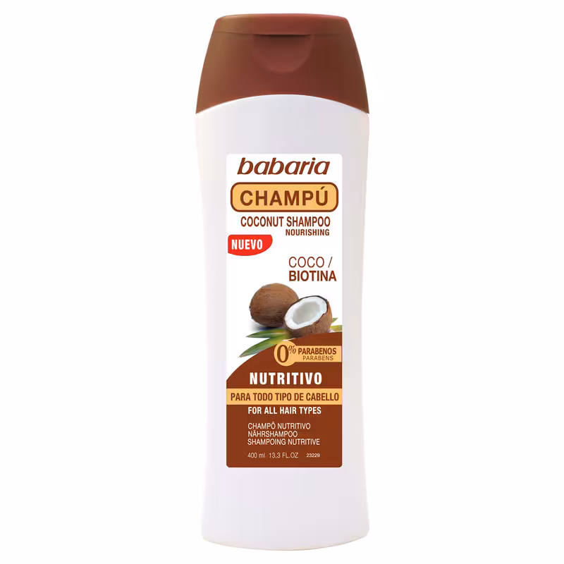 شامپو تقویت کننده باباریا بدون پارابن مدل Coco Biotina حجم 400 میلی لیتر